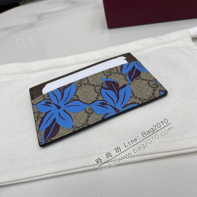 Gucci專櫃古馳2025早秋系列最新款花卉印花男女款卡包卡夾 jh2691型號：841149